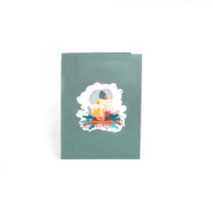 Bougie artisanale de Noël minimaliste en cire tarte carte de voeux papier Souvenir impression offset - Product Image 5