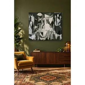 Impression sur toile en noir et blanc de Guernica de Fida Picasso - Product Image 3