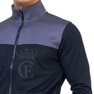 ชุดวอร์มเข้ารูปสำหรับผู้ชาย OEM ชุดวอร์มเข้ารูปแขนยาวผ้าฝ้าย100% น้ำหนักเบาดีไซน์ด้านบนมีลวดลายสีพื้นสำหรับฤดูหนาว - Product Image 5