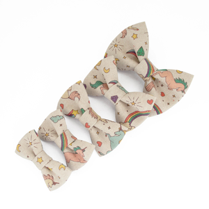 Atacado Mágico Unicórnio Rainbow Star Dog Bow Tie Ajustável Algodão Pet Bowtie para Coleiras Arneses Leads S M L - Product Image 1