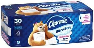 Papel de baño suave CharminUltra, 2 capas, 30 rollos, 213 hojas por rollo - Product Image 2