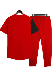 ฤดูร้อนลําลองเสื้อผ้าผู้ชายสองชิ้น Joggers ชุดวอร์มผู้ชายเสื้อสเวตเตอร์และชุดกางเกงขายาวสําหรับผู้ชาย - Product Image 2