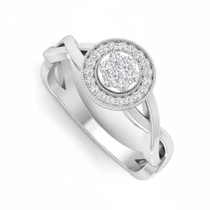 แหวนเพชรทองคำคุณภาพสูงสำหรับผู้หญิง เหมาะสำหรับงานแต่งงาน ของขวัญวันครบรอบ สวมใส่ได้ทุกวัน ดูสง่างาม - Product Image 1