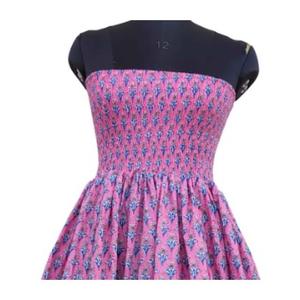 เดรสสำหรับผู้หญิงมาใหม่กระโปรงอินเดียกระโปรงผ้าฝ้ายลายดอกไม้กระโปรงผ้าฝ้าย100% เอวยางยืดกระโปรงชายหาดกระโปรงแมกซี่ - Product Image 2