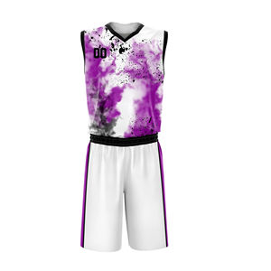 Uniforme de basket-ball à marque privée en gros, prix de gros, uniforme de basket-ball sans manches personnalisé, tissu respirant, uniforme de basket-ball uni, service OEM - Product Image 3