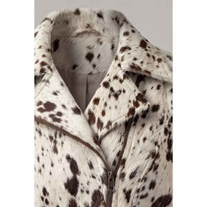 Chaqueta Bomber Reversible de Satén para Mujer - Estilo Motero de Cuero Vacuno Sólido - Product Image 3