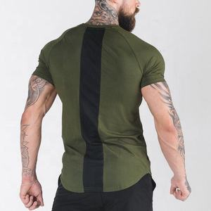 OEM T-shirt de sport à manches courtes coupe ajustée pour homme Vêtements de sport tricotés pour l'entraînement - Product Image 2