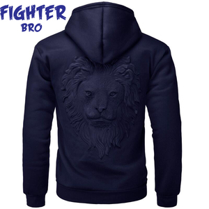 Sweat à capuche pour hommes style sportif moderne tissu de coton polaire épais capuche réglable et poche pour les tenues quotidiennes en plein air - Product Image 4