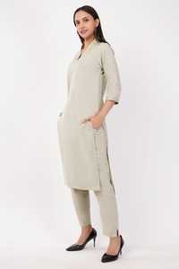 Ethnic India Pakistan Collection Latest Women's Cotton Casual Stretchable Ready Wear Izzu International <b>Kurti</b> Low Price for Sale - Product Image 5