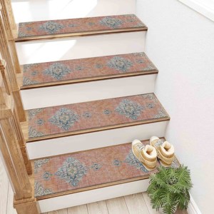 Tapis imprimé à motifs ethniques : doux, tendance, moderne, lavable en machine, tapis d'entrée - Product Image 4