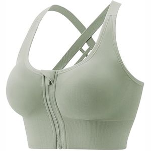 Soutien-gorge d'entraînement respirant pour femmes avec haute élasticité Fitness cou sans couture Yoga soutien-gorge de sport Style Simple Logo personnalisé avant grande taille - Product Image 2