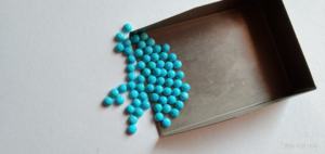 Arizona Turquoise Stone 4mm Rond Bleu Turquoise 100% Véritable Gemme pour Bijoux Prix de Gros Turquoise Cabochons - Product Image 3