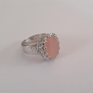 Shah Gems 925 Sterling <b>Silver</b> Solitaire <b>Ring</b> Natural Rose Quartz Crystal for <b>Men</b> & Women - Product Image 5