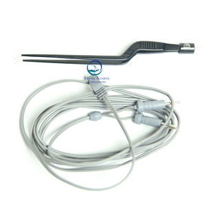 Pinzas Bipolares de Bayoneta de Acero Inoxidable Manuales, Antiadherentes, Aisladas, Anguladas 45 Grados, Reutilizables, con Cable de Precisión, Precio de Fábrica - Product Image 1