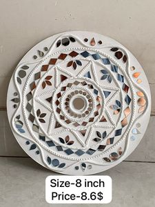 Espejo de pared BLANCO arte hecho a mano RFD Lippan arte de pared para diseñador de interiores y decoraciones de pared ofertas en venta al por mayor - Product Image 3