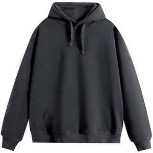 Streetwear Homme Sweat à capuche en coton double couche épais Sweat à capuche uni vierge tricoté de haute qualité avec capuche - Product Image 2