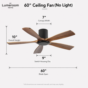 60 Inch Modern Ceiling <b>Fan</b> No Light Minimalist Wood Ceiling <b>Fan</b> Quiet DC Motor Remote <b>Control</b> for Great Room - Product Image 5