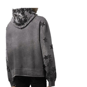 Sweat-shirts à capuche en coton 100% de haute qualité, style décontracté, lavage à l'acide, motif numérique personnalisé, patchs brodés en 3D, nouvelle conception - Product Image 3