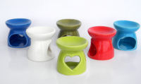Diffuseur d'huiles essentielles en céramique, design champêtre français, pour Noël, vente en gros, prix abordable, avec bougie chauffe-plat