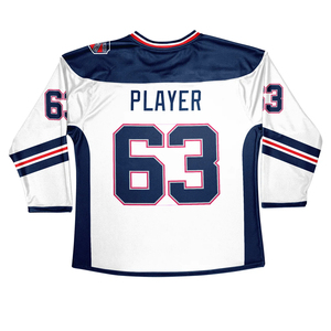 Maillots de hockey sur glace personnalisés Pro-Fit, imprimés par sublimation, anti-humidité, écologiques, uniformes d'équipe, directement de l'usine, prix bas - Product Image 4