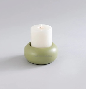 Europe Style Metal <b>Candle</b> Holder Wedding & Christmas Tabletop Lighting Decoration <b>Green</b> Color Round <b>Candle</b> Holders - Product Image 1