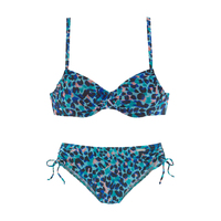 Ensemble de bikini triangle tendance pour femme, turquoise, vente en gros, personnalisé, sexy, push-up, bandeau, imprimé, séchage rapide, best-seller