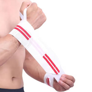 Fitness Training Gym Logo personalizable Correa de muñeca ajustable Powerlifting Levantamiento de pesas Muñequeras Hombres - Product Image 3