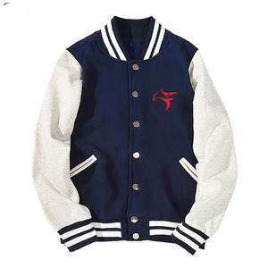Vestes de baseball Letterman Varsity avec logo brodé personnalisé pour hommes Blouson bombardier universitaire à manches en cuir teint uni - Product Image 6