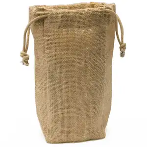 Benutzer definierte gedruckte günstige Preise Jute Bier Weinflaschen tasche Natural Shopping Faltbare Fancy Jute Tasche für Flaschen