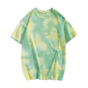 Nuevo estilo de los hombres Casual cuello redondo manga corta Tie Dye diseño al por mayor ropa de calle hecha a medida camisetas para hombres Casual - Product Image 4