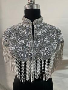 เสื้อคลุมปักลูกปัดคอจีนสุดพิเศษเสื้อคลุมแฟชั่นสำหรับเจ้าสาวเหมาะสำหรับลูกค้าร้านบูติกและผู้ค้าปลีกผลิตตามสั่ง - Product Image 6