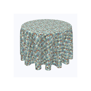 Conception personnalisée de haute qualité tissu de coton brodé motif floral nappes de fête de mariage avec logo privé personnalisé - Product Image 2