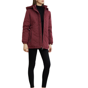 Venta caliente chaquetas acolchadas personalizadas para hombres mujeres relleno de poliéster 100% transpirable impermeable a prueba de viento carcasa de cuero genuino - Product Image 1