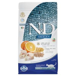 ND pesce a basso contenuto di cereali arancione cibo per gatti adulti 1.5Kg