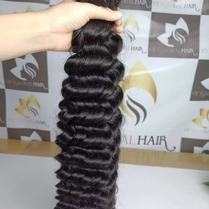 100% Raw Vietnamita Virgin Hair Double Drawn Deep Wave Estilo suelto con variedad de tamaños y colores Trama Doble - Product Image 1