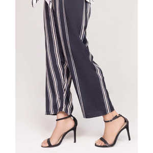 Pantalon Harem Noir Femme en Crêpe Respirant Taille Élastique Coupe Ample Couleur Délavée pour l'Automne Quotidien - Product Image 3