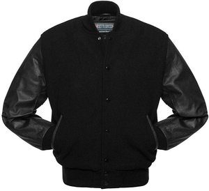 Vestes Letterman en cuir de laine de haute qualité pour hommes avec col montant en gros Varsity CollegeBaseballjacket vierge pour hommes - Product Image 1