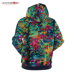 Sweat à capuche Streetwear Basics pour hommes à la mode Tissu polyester/coton durable avec impression par sublimation graphique complète - Product Image 5