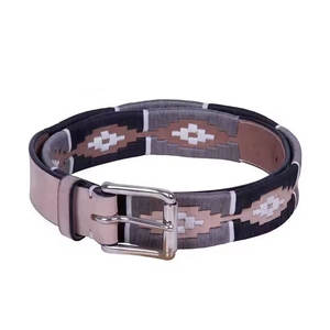 Cinturón de cuero puro Ecuestre para mujer de alta calidad, elegante cinturón de cuero liso para jinetes femeninos con hebilla dorada duradera - Product Image 5