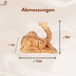 รูปแกะสลักมือของอูฐจากไม้มะกอก – รูปปั้นศิลปะประณีตจากเบธเลเฮม (11.5 ซม.) - Product Image 6