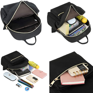 Sac à dos multi-poches élégant avec logo personnalisé, tendance, imperméable, doublure en nylon durable pour l'école, le sport, service OEM - Product Image 5