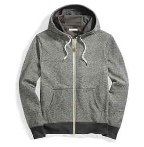 Logotipo personalizado parche apliques bordado peso pesado 600 Gsm Sudadera con capucha holgada boxy recortada lavado ácido doble cremallera sudaderas con capucha - Product Image 5