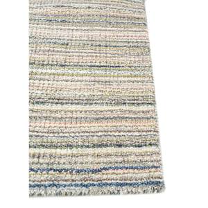 Contour Grey & <b>Black</b> Striped Hand Loom Wool & Viscose <b>Rug</b> for Home Use-Hwv-51008 - Product Image 4