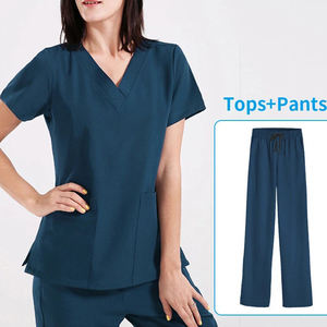 OEM personnalisé hôpital infirmière de haute qualité tissu peigné hôpital gommage ensembles gommage ensemble uniformes tissé soins infirmiers médicaux gommages - Product Image 3