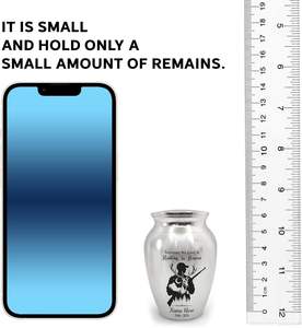 Urnes de chasse au cerf personnalisées en acier inoxydable urne décorative gravée de taille personnalisée pour adultes cendres humaines argent - Product Image 6