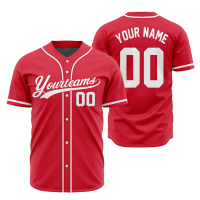 Nouveauté Maillot de baseball à boutons personnalisé avec nom brodé Séchage rapide 100% polyester respirant Vêtements de sport pour les joueurs de softball