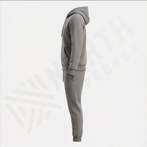 Survêtement pour homme sur mesure, vente en gros, survêtement zippé, sweat-shirt moulant, ensemble de sport pour la salle de sport, couleur personnalisée - Product Image 3