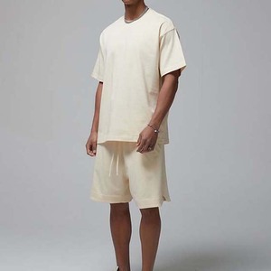 Camiseta personalizada con sublimación, conjunto de pantalones cortos para hombre, secado rápido, 100% algodón, estampado personalizado, conjuntos de pantalones cortos, camiseta de verano, pantalones cortos, dos piezas, OEM - Product Image 3