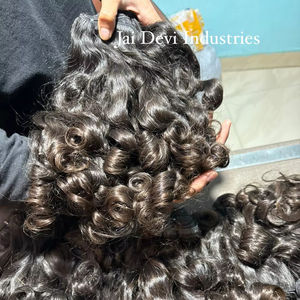 Ventes en gros de mèches de cheveux bouclés pour bébés printemps 100% cheveux indiens bruts Extensions de cheveux bouclés Fournisseur de mèches de cheveux bouclés - Product Image 1