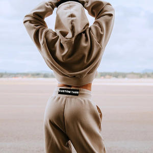 เสื้อฮู้ดแขนยาวผ้าฝ้าย100% โอเวอร์ไซส์ของผู้หญิงขายดีดีไซน์ตามสั่ง - Product Image 2